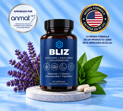 Bliz: Magnesio + Ashwagandha + Triptofano = Dormí Profundo